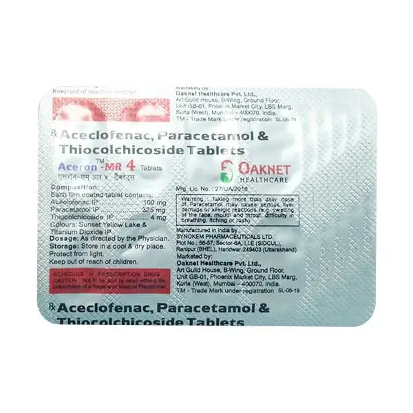 Aceron MR 100 mg/4 mg Tablet